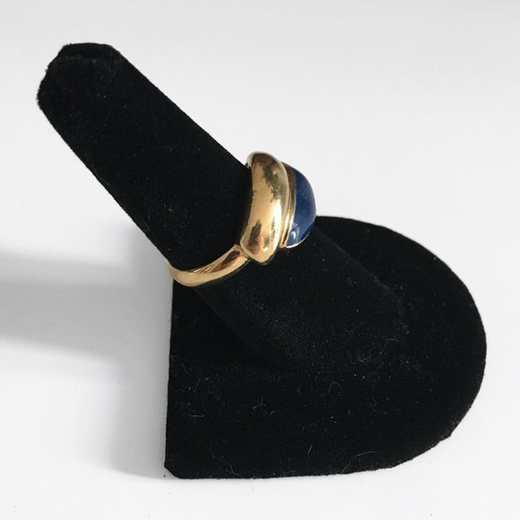 Blue & Gold Fashion Statement Ring - Picture 2 of 4